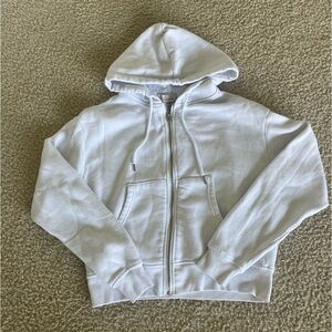 Medium White If It Were Me Zip Up